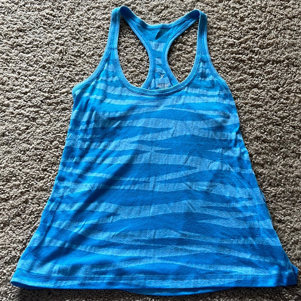 Blue active tank top
